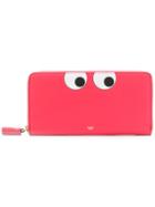 Anya Hindmarch Eyes Large Zip Around Wallet - Pink & Purple