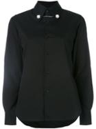 Comme Des Garçons Noir Kei Ninomiya - Collar-detail Shirt - Women - Cotton - S, Black, Cotton