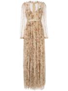 Needle & Thread Garland Flora Ruffled Gown - Brown