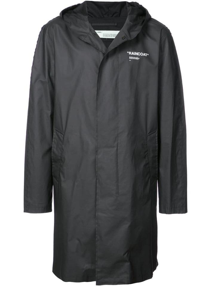 Off-white Printed Raincoat - Black
