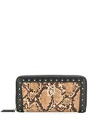 Liu Jo Snakeskin Effect Wallet - Brown
