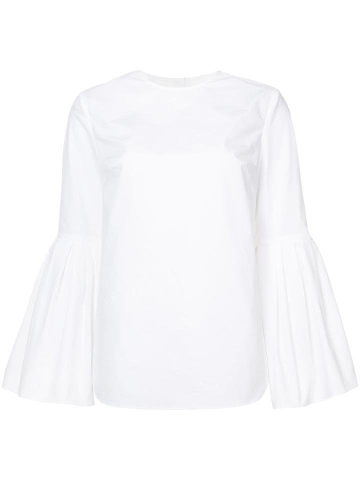 Monique Lhuillier Flare Sleeved Shirt - White