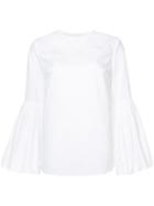 Monique Lhuillier Flare Sleeved Shirt - White