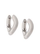 Balenciaga Loop High-shine Earrings - Silver