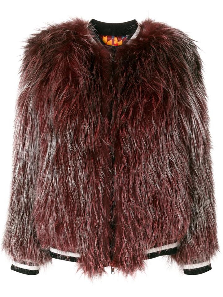 Liska Contrast Trim Bomber Jacket - Black