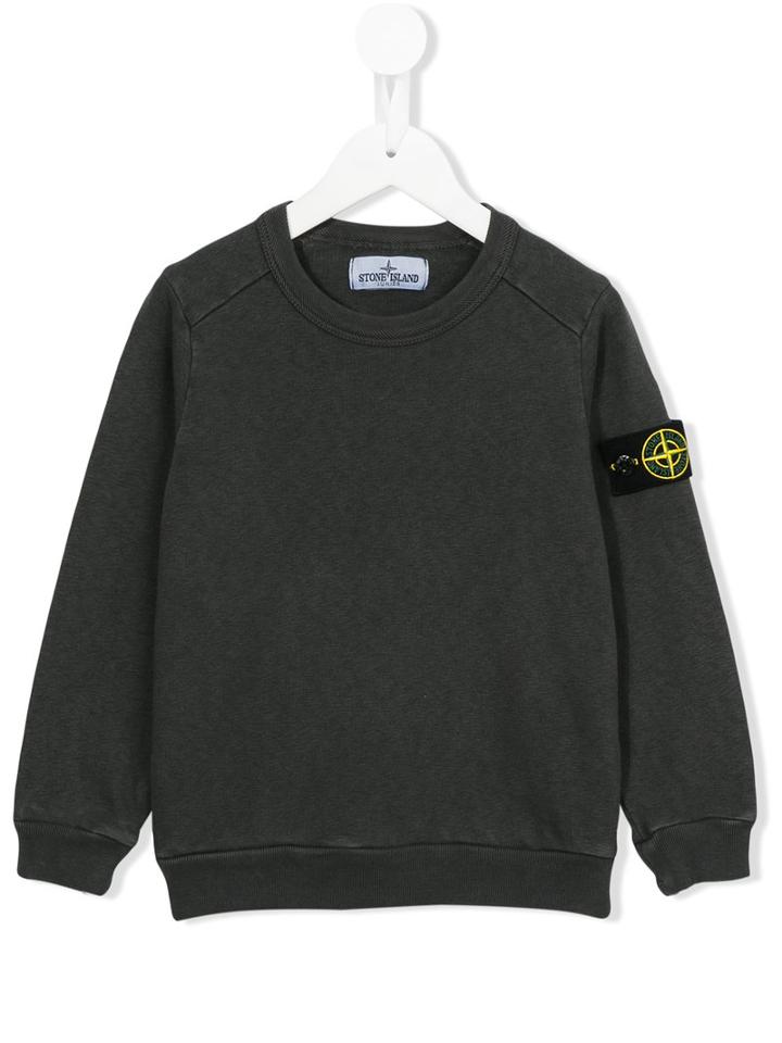 Stone Island Kids Classic Crew Neck Sweatshirt, Boy's, Size: 8 Yrs, Grey