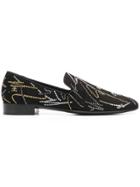 Giuseppe Zanotti Design Crystal Signature Loafers - Black