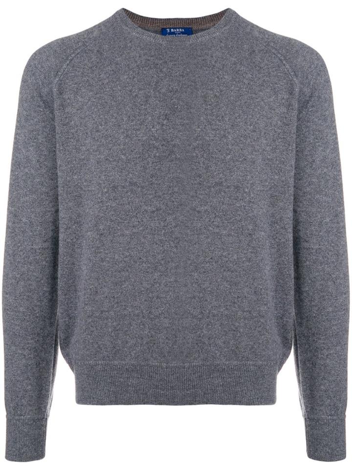 Barba Crew Neck Jumper - Grey