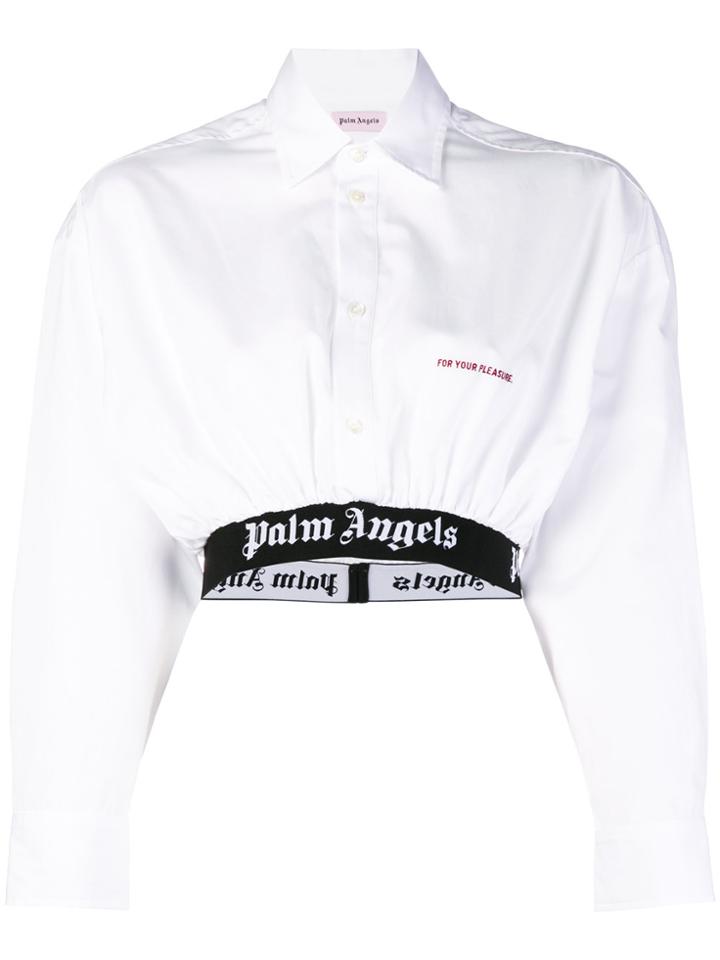 Palm Angels Waist Fitted Shirt - White