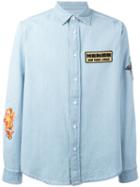 Kenzo - Denim Patched Shirt - Men - Cotton/polyester - L, Blue, Cotton/polyester