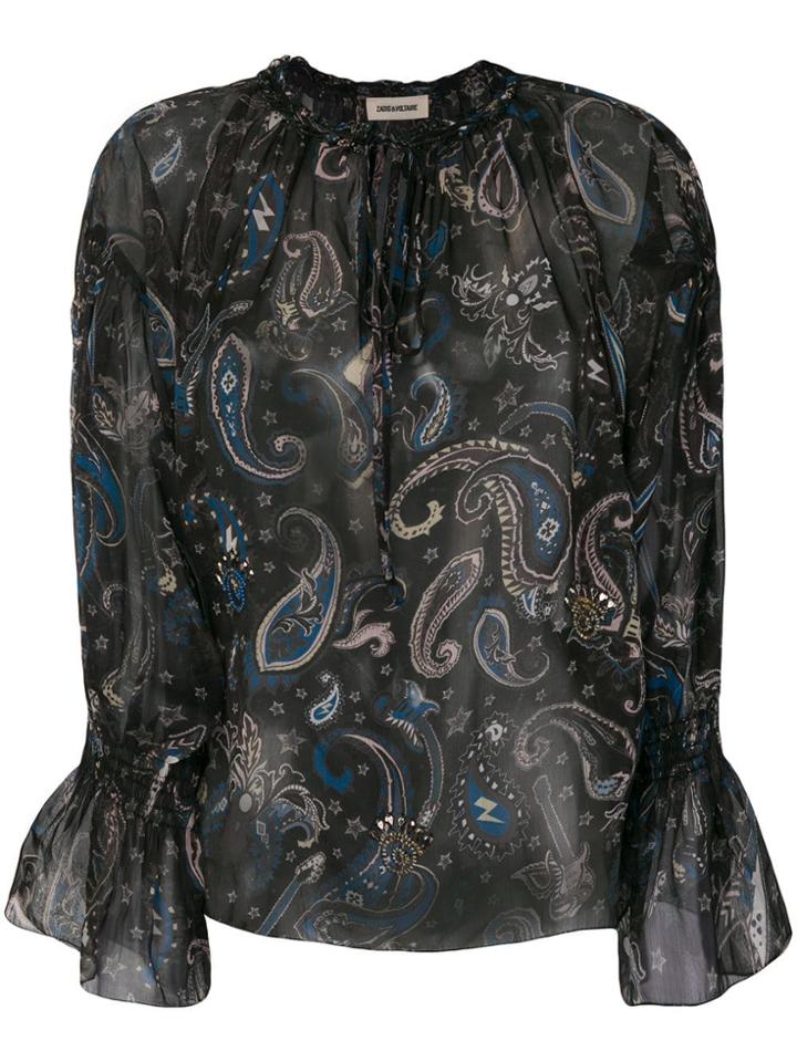 Zadig & Voltaire Talisa Print Tunique Blouse - Black