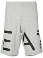 Ea7 Emporio Armani Logo Print Shorts - Grey
