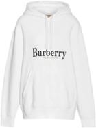 Burberry Embroidered Logo Jersey Hoodie - White