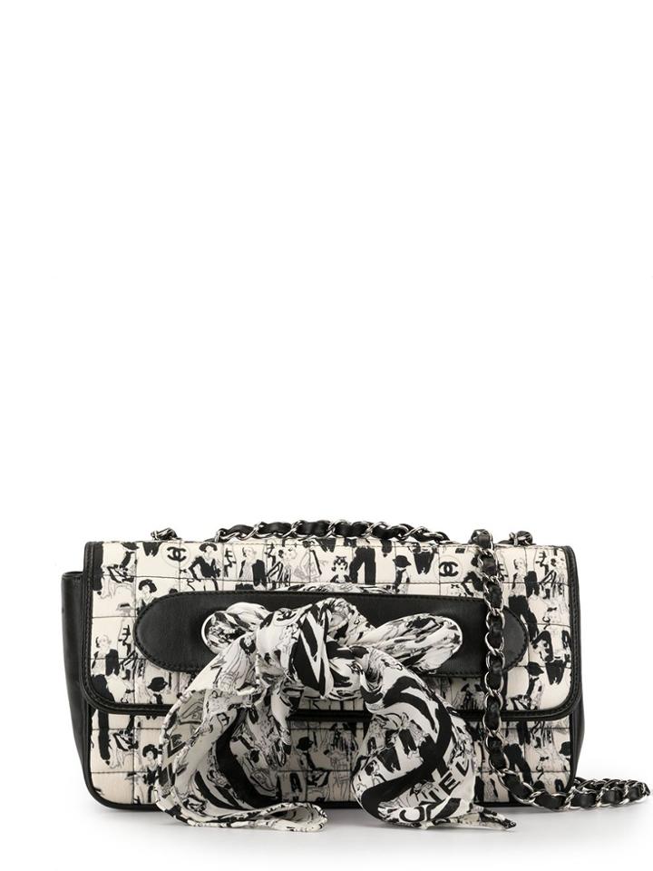 Chanel Pre-owned Choco Bar Scarf Shoulder Bag - Black