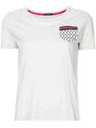 Loveless - Printed Patch Pocket T-shirt - Women - Cotton - 34, Nude/neutrals, Cotton