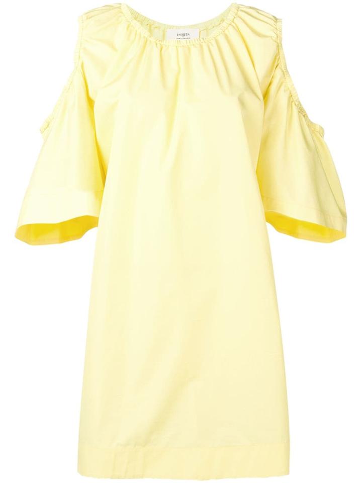 Ports 1961 Flared Dress With Shoulder Cut-outs - Yellow