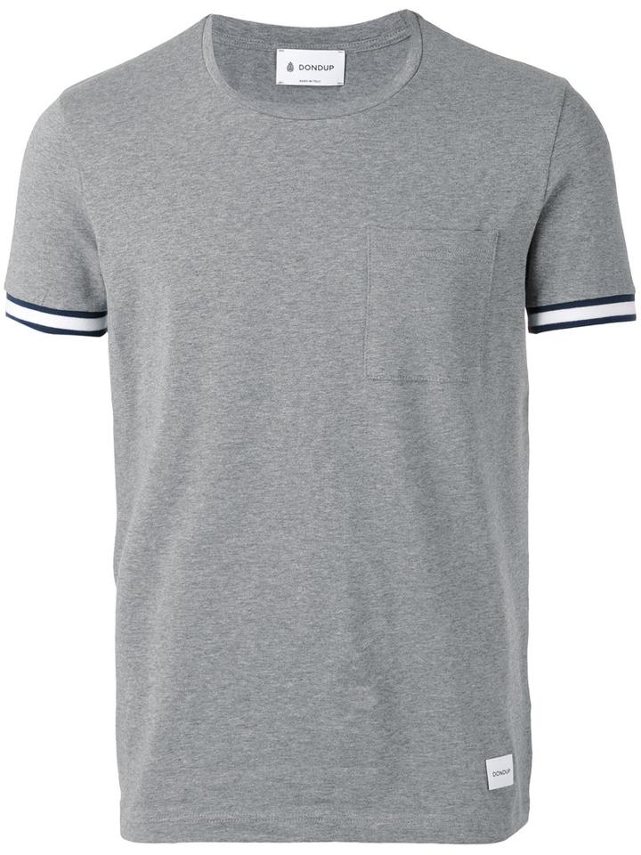 Dondup - Chest Pocket T-shirt - Men - Cotton/spandex/elastane - M, Grey, Cotton/spandex/elastane