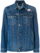 Emporio Armani Patched Denim Jacket - Blue