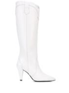 Anine Bing Knee-high Pointed Boots - White
