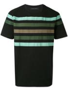 Christian Pellizzari - Striped T-shirt - Men - Cotton - Xl, Black, Cotton