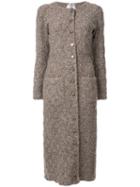 Chanel Pre-owned Button-embellished Cardigan Coat - Brown