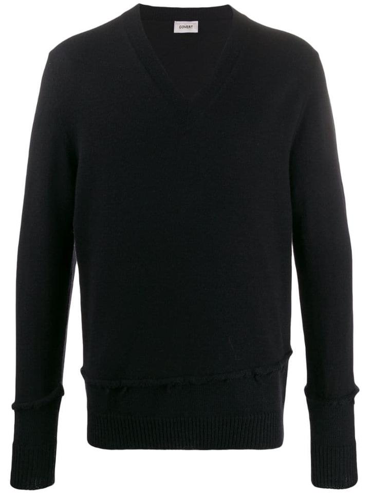 Covert Distressed Wool Sweater - Black