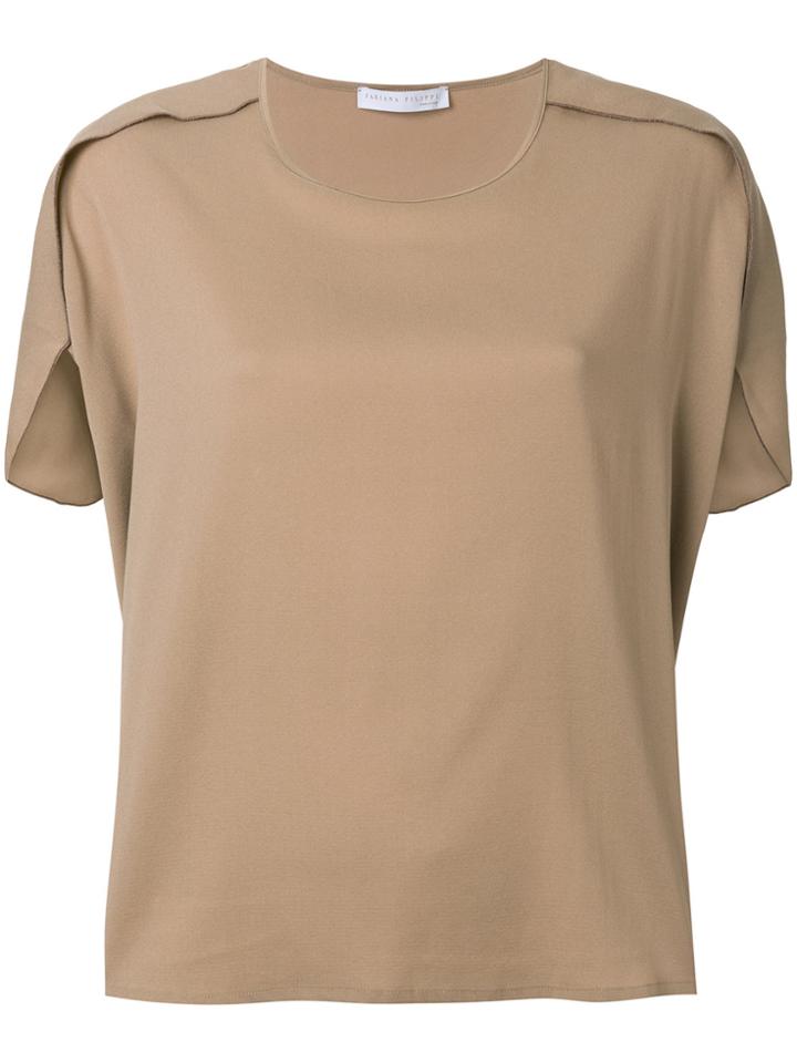 Fabiana Filippi Petal Sleeve Blouse - Brown