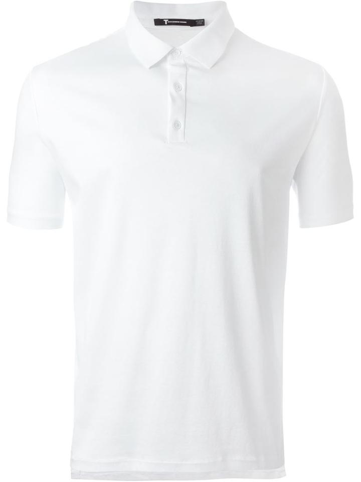 T By Alexander Wang Classic Polo Shirt, Men's, Size: Xl, White, Cotton/polyester/spandex/elastane