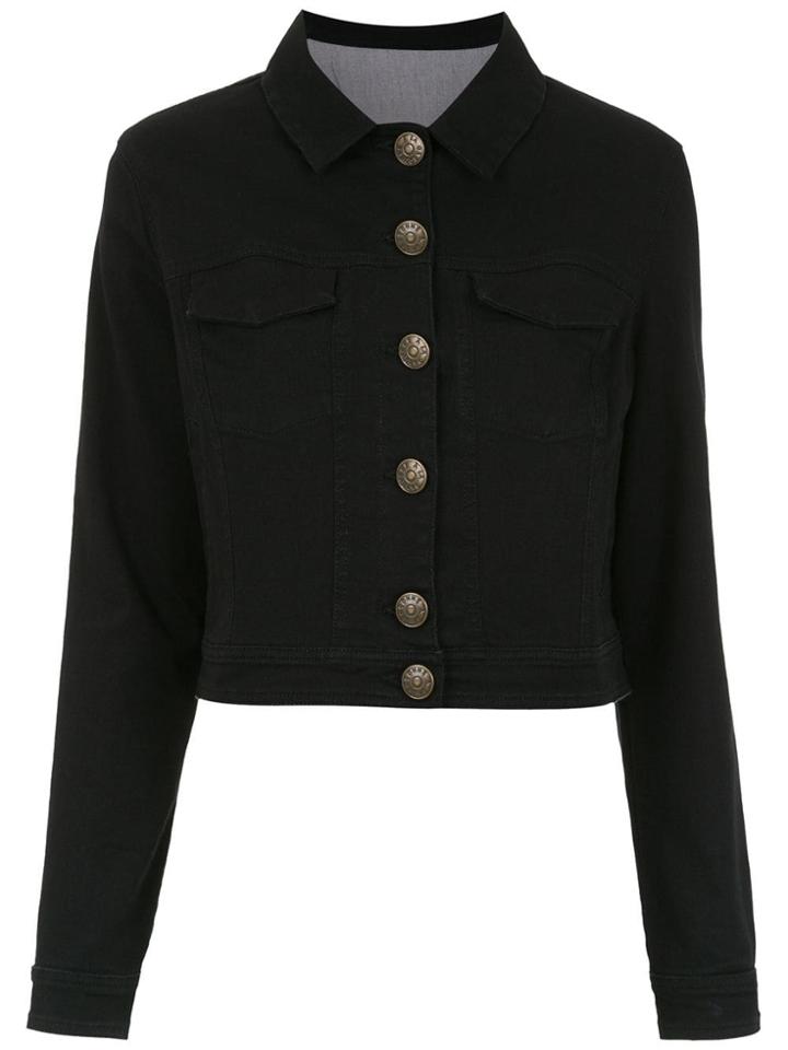 À La Garçonne 5 Pockets Denim Jacket - Black