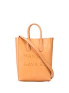 Mansur Gavriel Logo Embossed Tote Bag - Brown