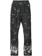 Ann Demeulemeester Printed Crop Trousers - Grey