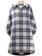 Isabel Marant Étoile Gabin Mantella Check Cape - Blue