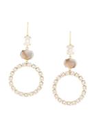 Isabel Marant Crystal Embellished Drop Earrings - Gold