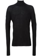 Haider Ackermann Roll Neck Jumper, Men's, Size: Large, Black, Nylon/viscose/wool/virgin Wool