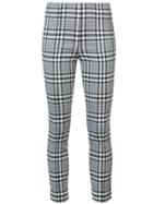 Veronica Beard Plaid Print Leggings - Black