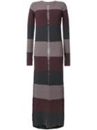 Rick Owens Striped Knitted Dress, Women's, Size: Xs, Brown, Wool