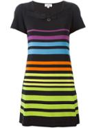 Courrèges Vintage Jersey Striped Dress, Women's, Size: 40, Blue