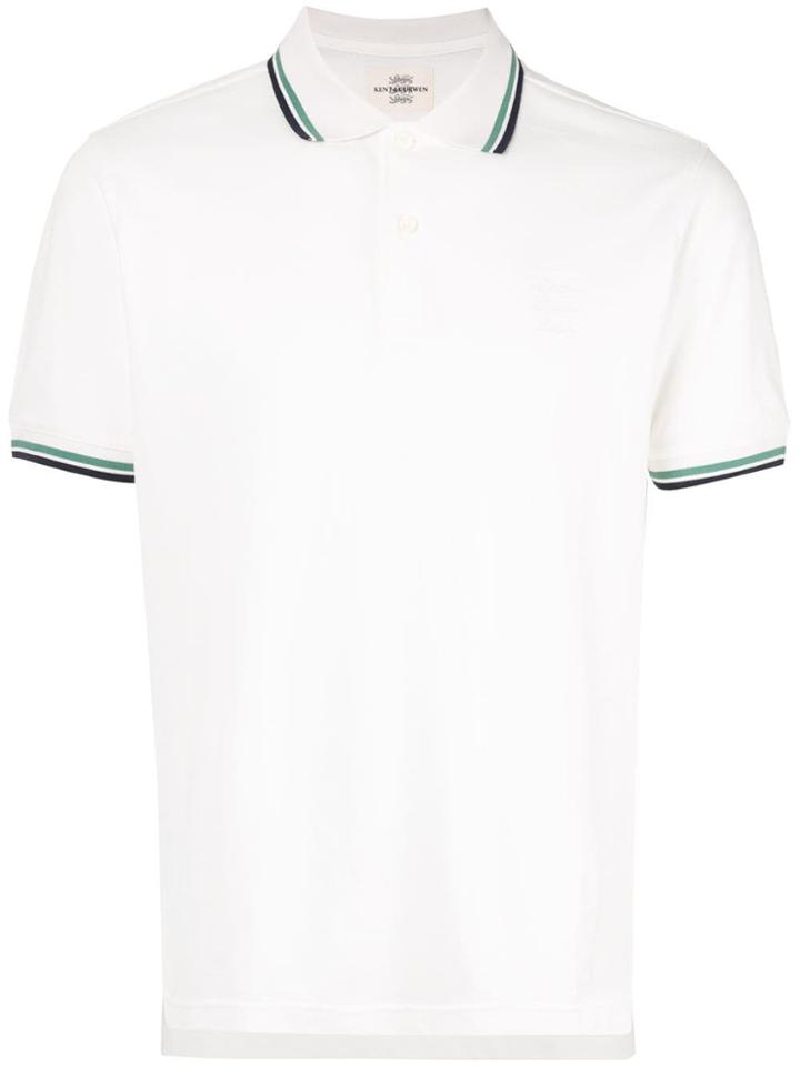 Kent & Curwen Contrast Trim Polo Shirt - White