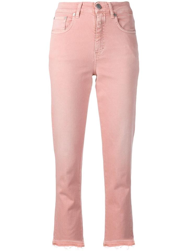 Closed High-rise Cropped Jeans - Pink