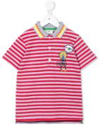 Fendi Kids Striped Polo Shirt, Boy's, Size: 8 Yrs, Red