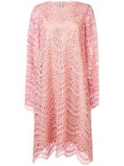 Oscar De La Renta Long-sleeve Cocoon Dress - Pink