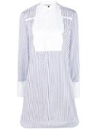 Victoria Victoria Beckham Striped Shirt Dress - White