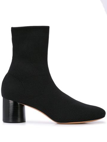 Vince Chunky Heel Sock Boots - Black