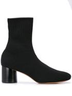 Vince Chunky Heel Sock Boots - Black