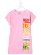 Moschino Kids Jelly Logo T-shirt Dress - Pink