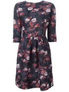 Ermanno Scervino Floral Jacquard Dress, Women's, Size: 48, Black, Silk/polyamide/wool
