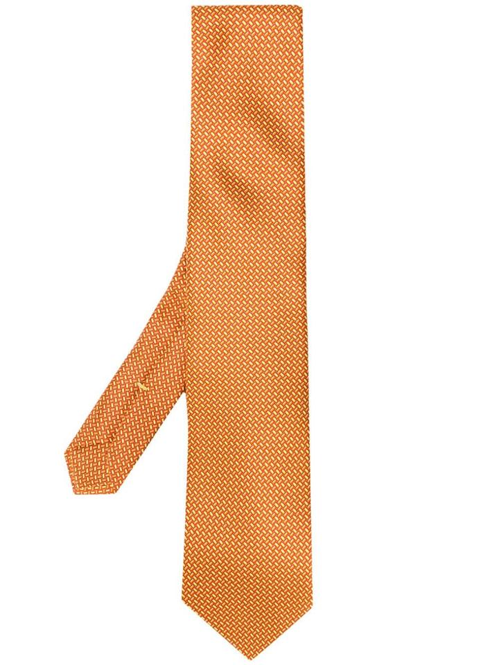 Canali Silk Tie - Orange