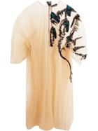 Litkovskaya Embroidered Detail Sheer Midi Dress - Nude & Neutrals