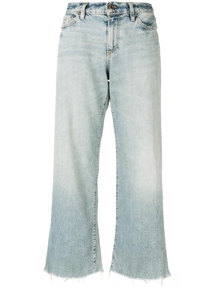 Simon Miller Wide-legged Cropped Jeans - Blue