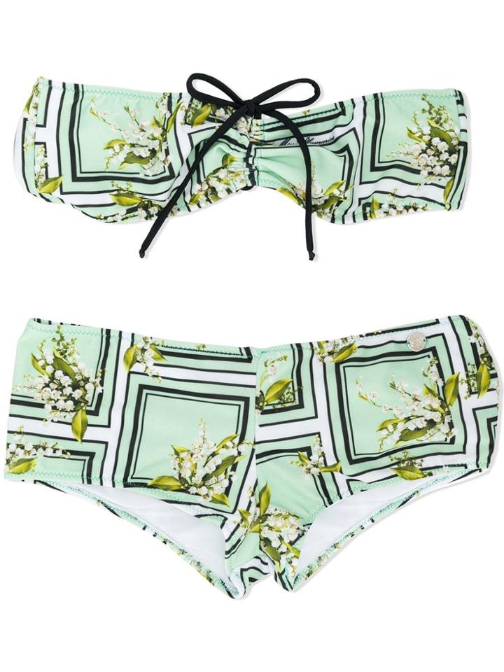 Miss Blumarine Strapless Bikini - Green